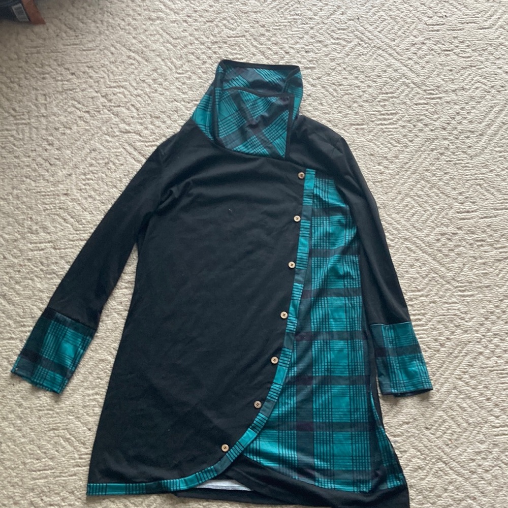 Black and green plaid dress